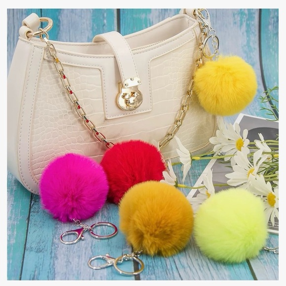 BUNDLE ADD ON: Pom Pom Bag Charm - 3.15” Pom - Picture 1 of 6